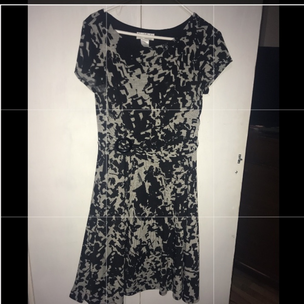 Grey and black dress